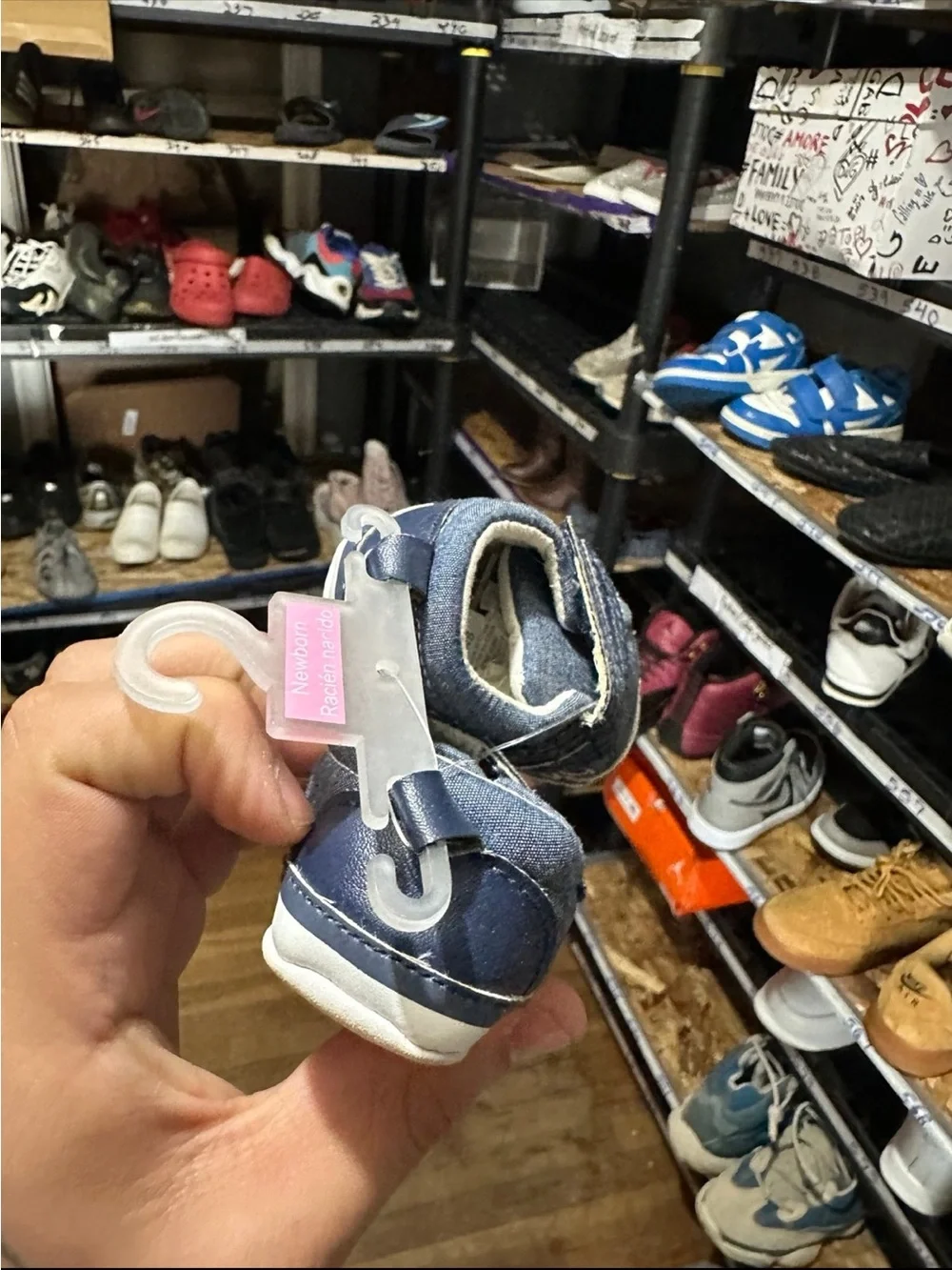 Kids Navy Blue Slip-On Sneakers